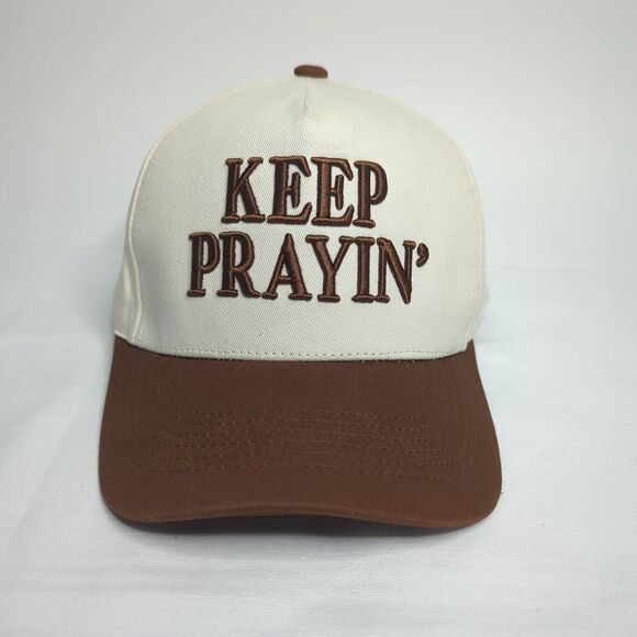Suede Trucker Hat "keep Praying"  Conviction Co - Picture 1 of 8